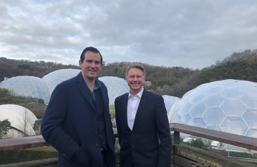 David Morris MP with David Harland from the Eden Project
