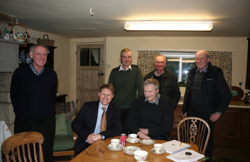 David Morris MP photographed with Lune Valley farmers.