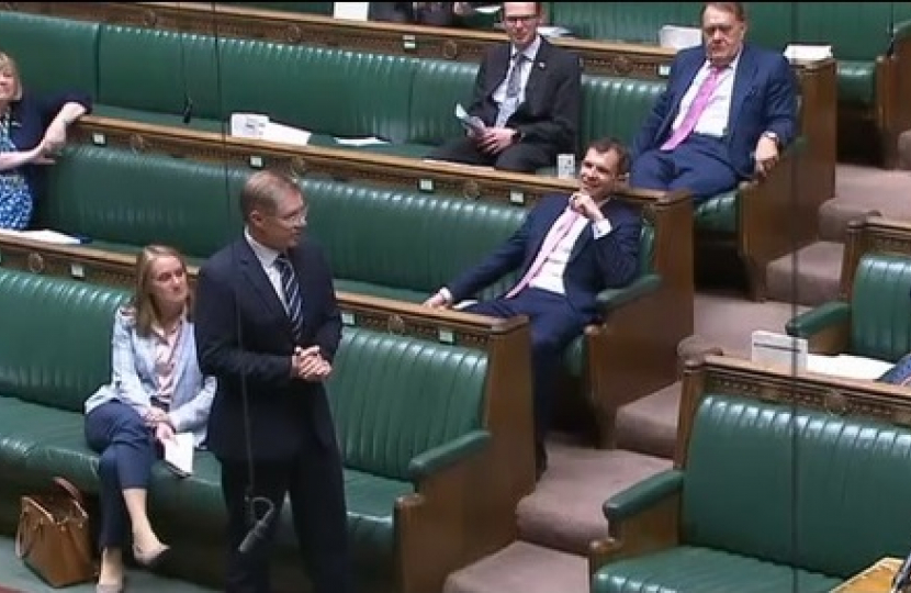 David Morris MP in the House of Commons Chamber supporting nuclear power in Heysham 
