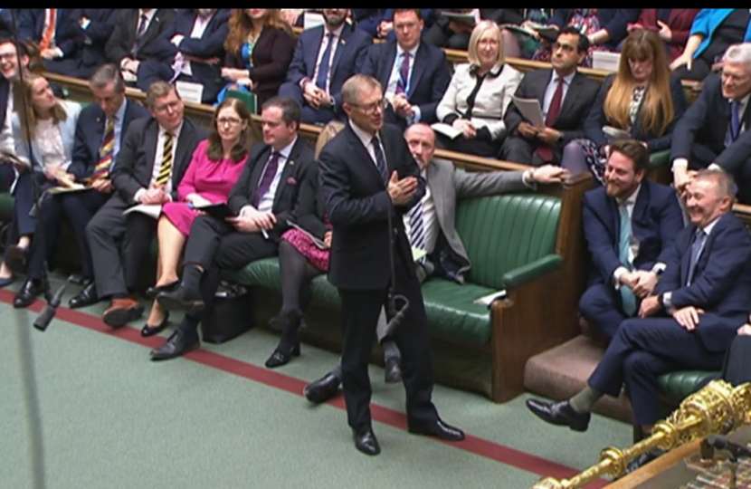 PMQ 7th December David Morris MP in the House of Commons Chamber 