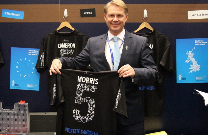 David Morris MP being presented with a Men United Shirt