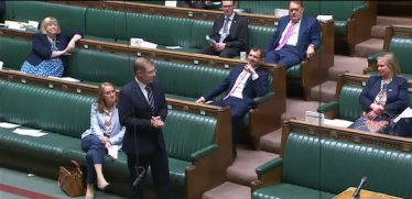 David Morris MP in the House of Commons Chamber supporting nuclear power in Heysham 